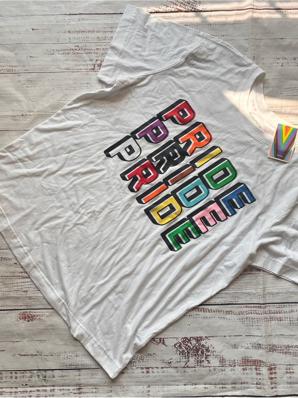 Target Pride Men’s White Rainbow Logo Tee LGBTQ Size XXL